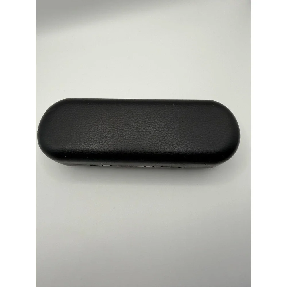 Oakley Black Hard Shell Eyeglass Case Textured Faux Leather Clamshell Protective
